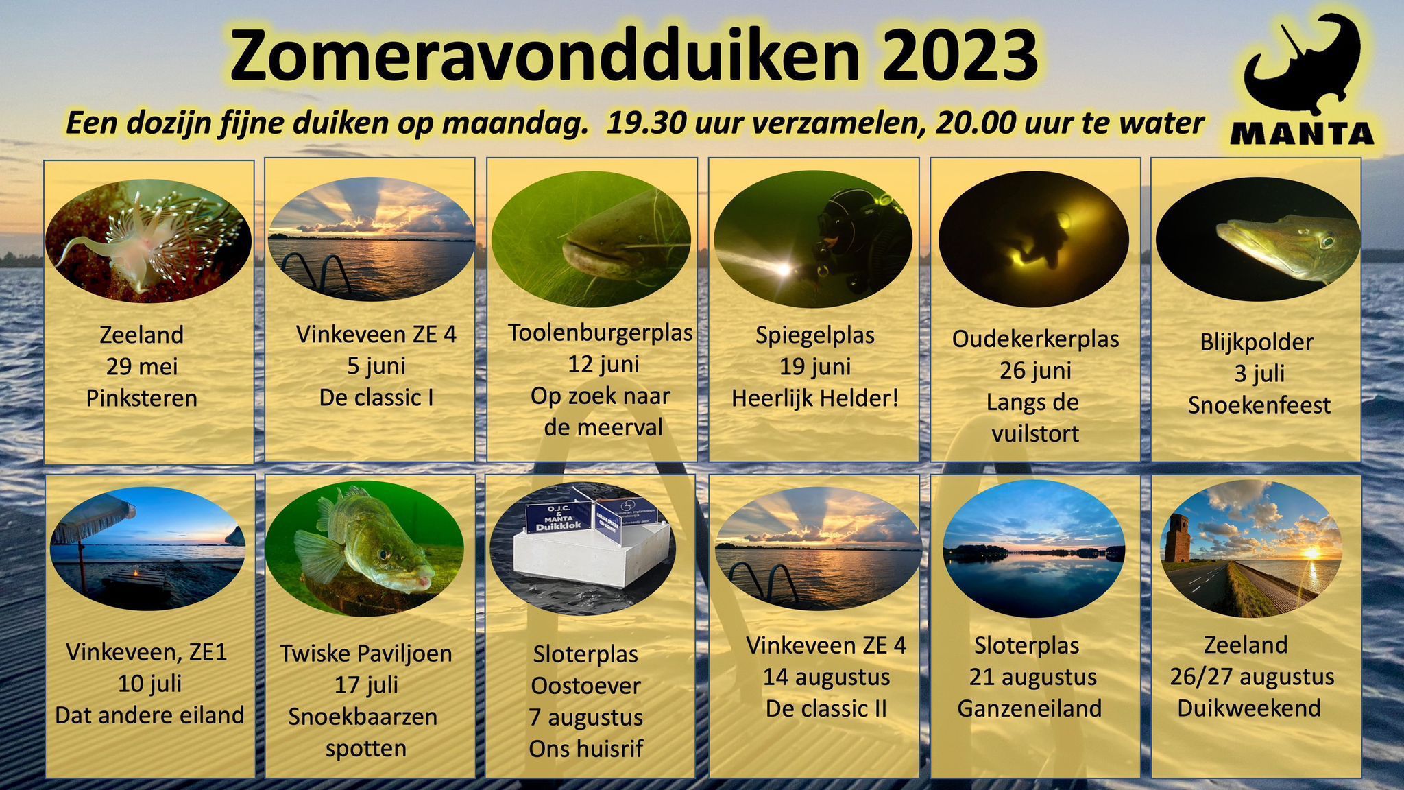 Zomeravondduiken 2023 - Sloterplas Oostoever